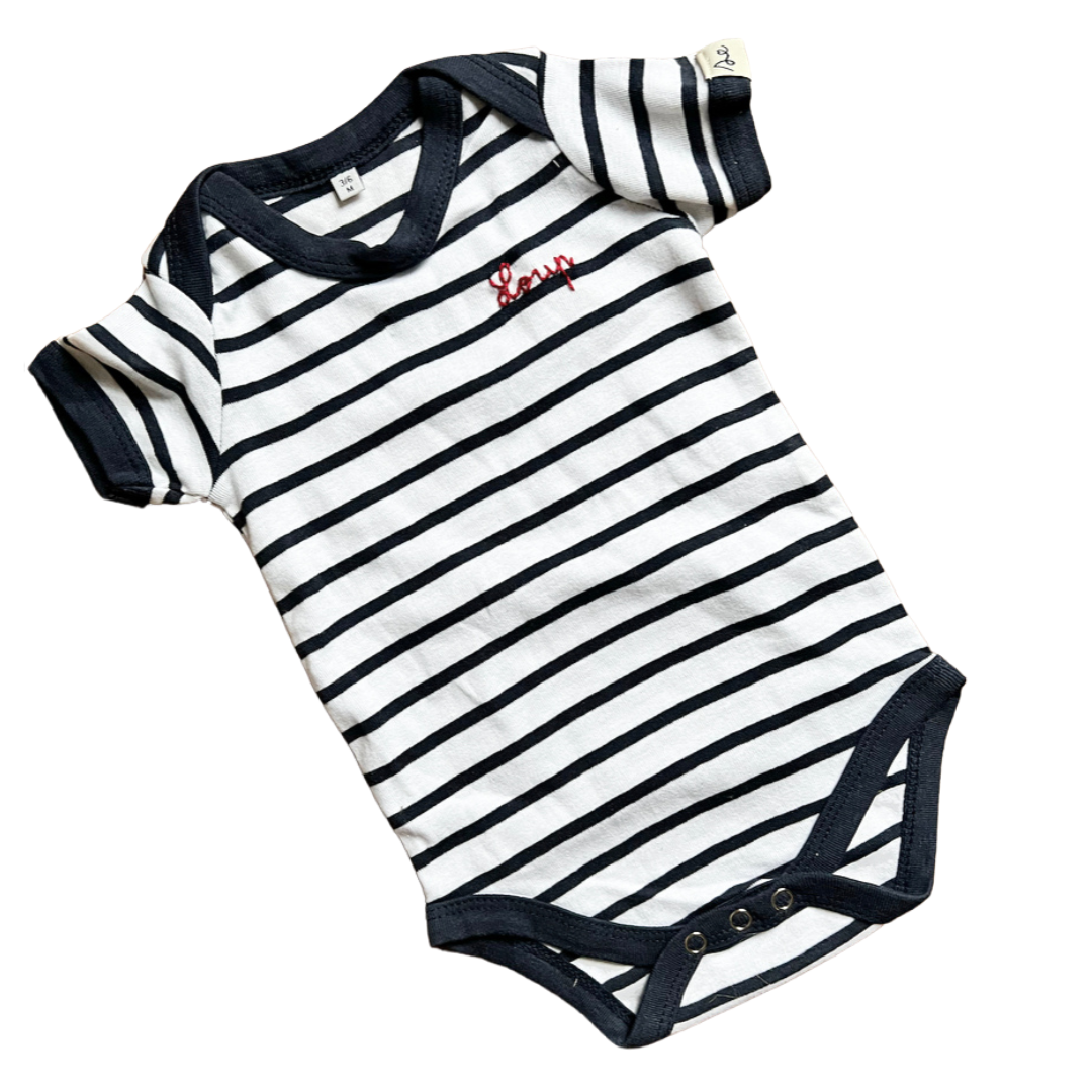 Body Marinière Personnalisé Bébé