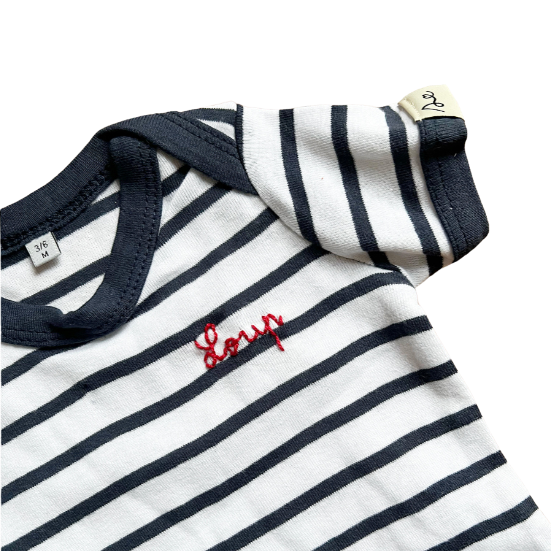 Body Marinière Personnalisé Bébé