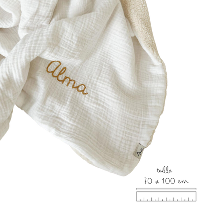 couverture personnalisée fourrure bébé naissance cadeau