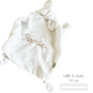 grand doudou lange gaze de coton personnalisé fleuri