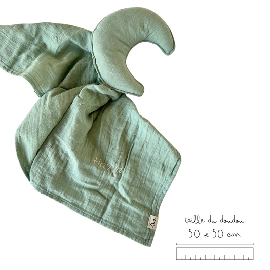 Doudou lune plat - Coton Bio