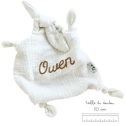 doudou lange gaze de coton personnalisé