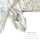lange gaze de coton personnalisé bébé brodé initiale
