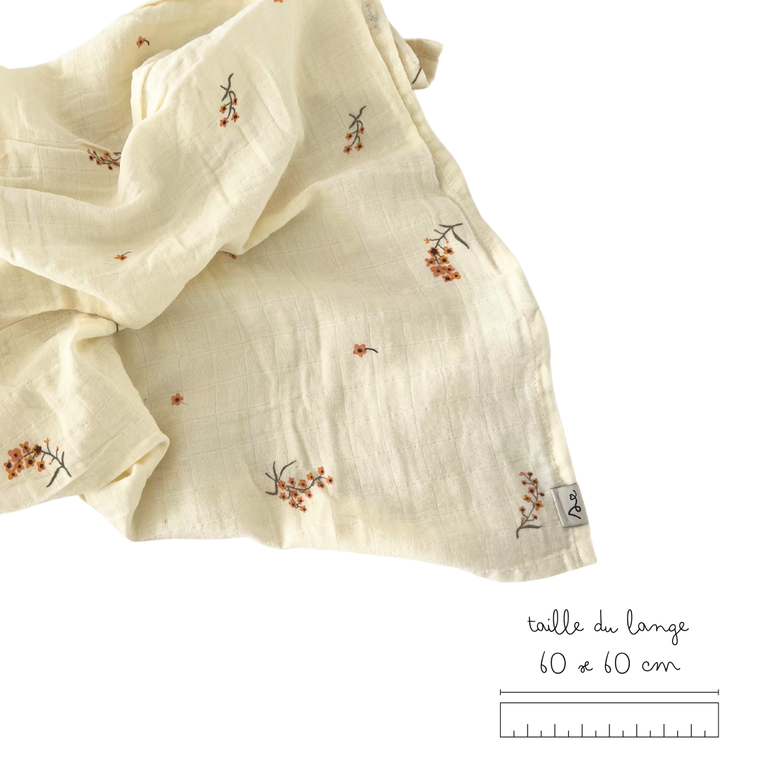 Organic cotton muslin cloth - Personalized