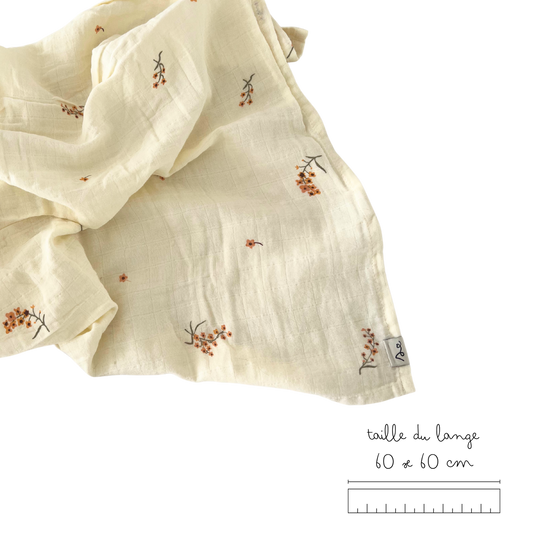 Organic cotton muslin cloth - Personalized