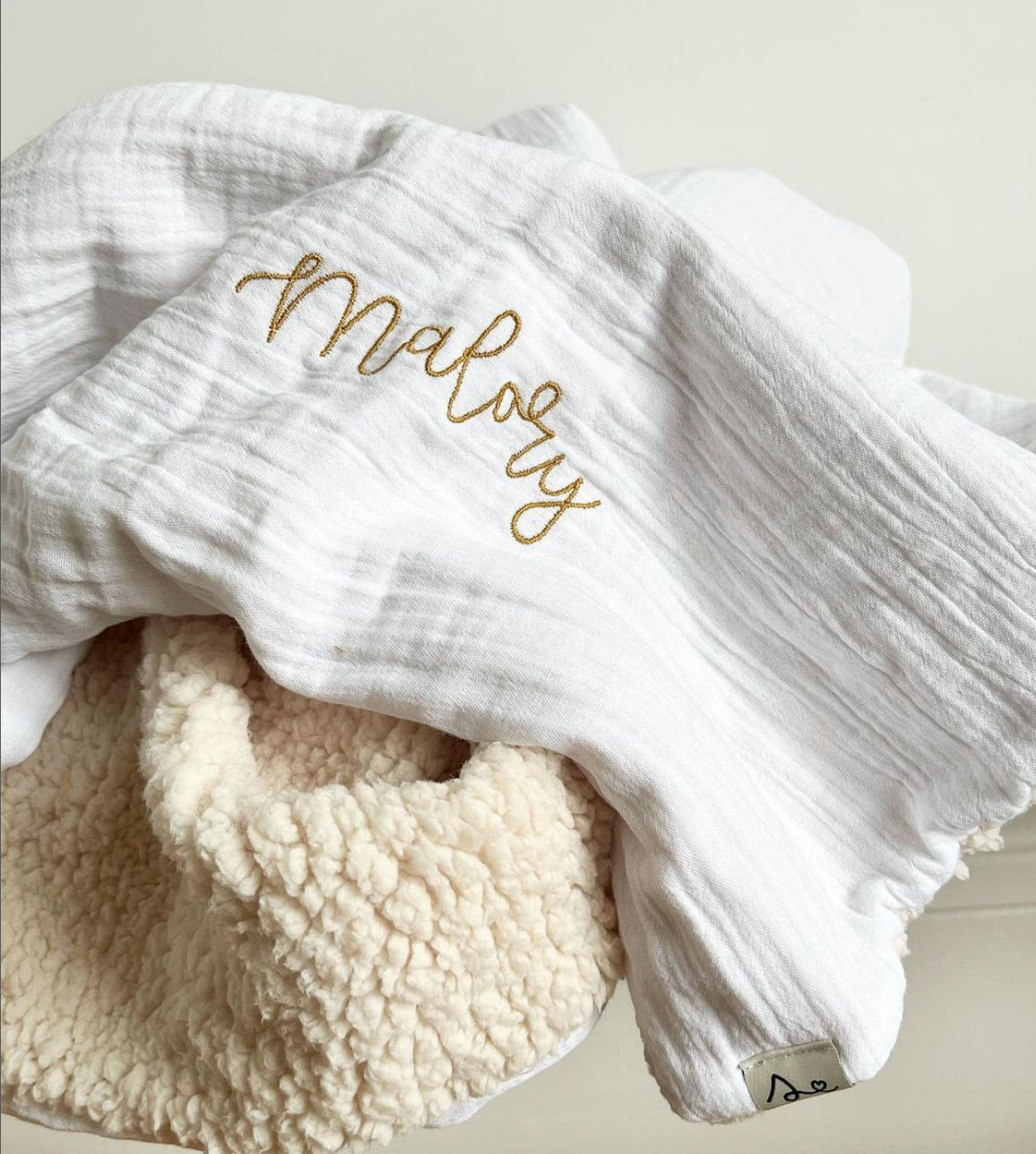couverture personnalisée fourrure bébé naissance cadeau