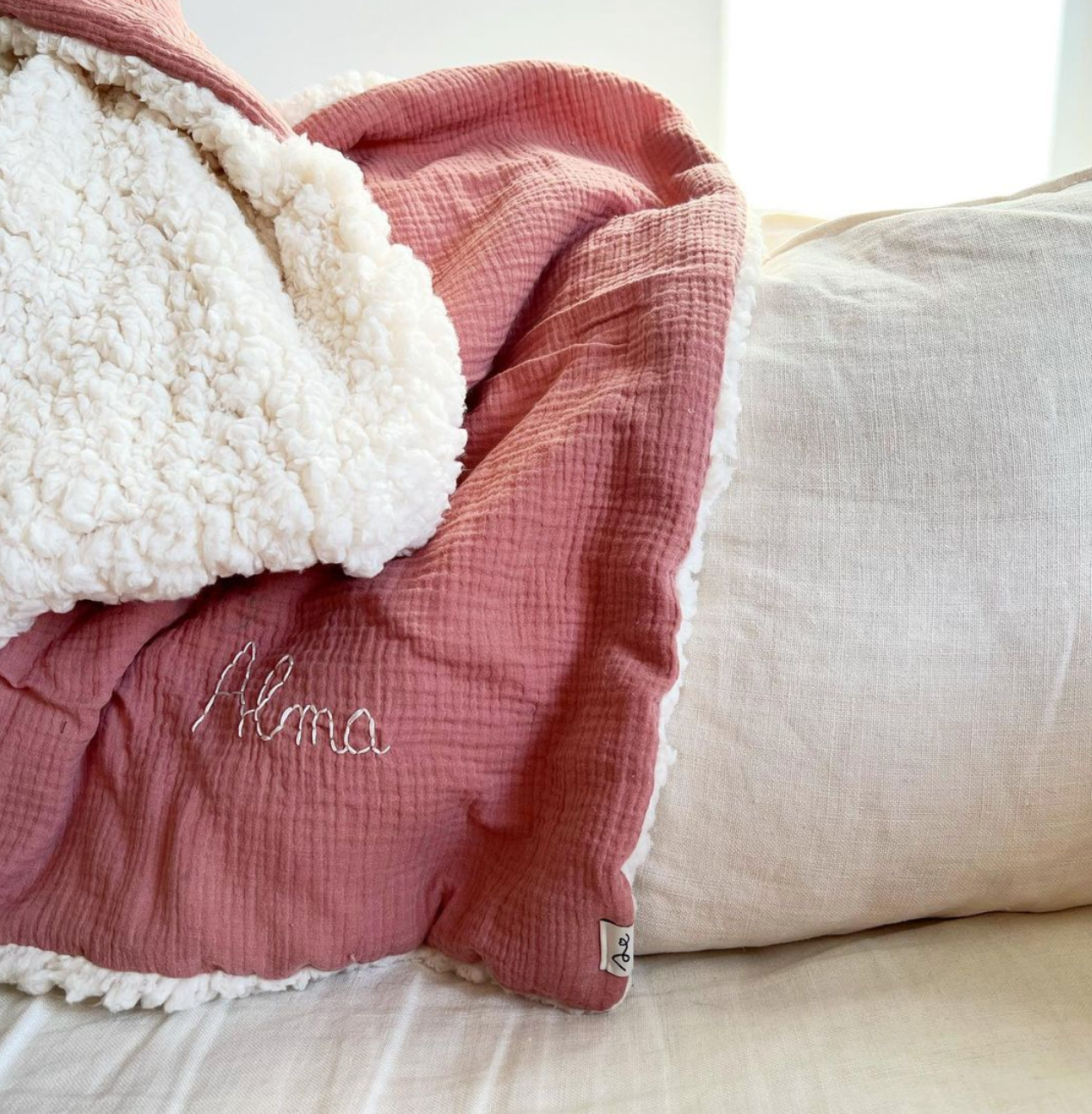 couverture personnalisée fourrure bébé naissance cadeau