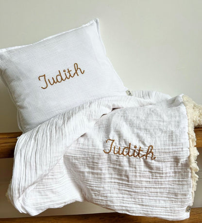 couverture personnalisée fourrure bébé naissance cadeau