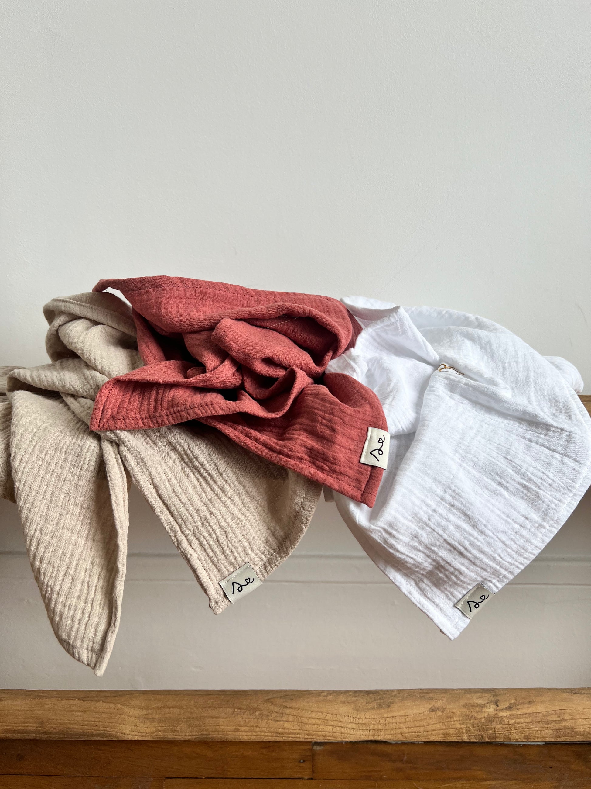 lange gaze de coton personnalisé bébé brodé